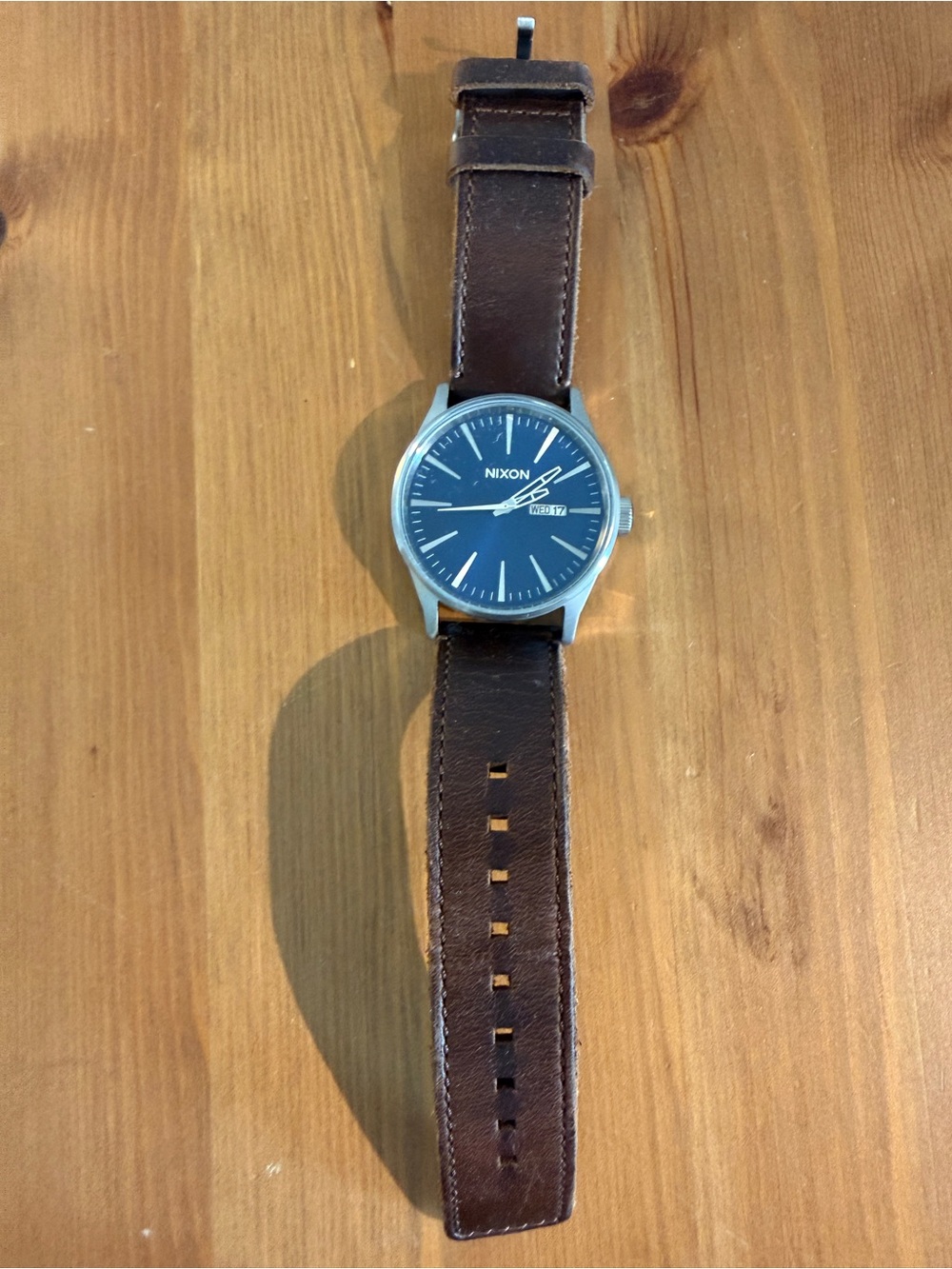 Nixon Sentry Leather Watch